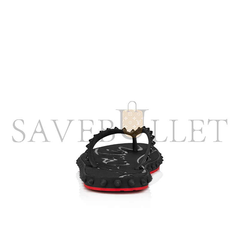 CHRISTIAN LOUBOUTIN SUPER LOUBI FLIPFLIP FLOPS RUBBER BLACK WOMEN 1230961BK01 CHRISTIAN LOUBOUTIN SUPER LOUBI FLIPFLIP FLOPS RUBBER BLACK WOMEN 1230961BK01